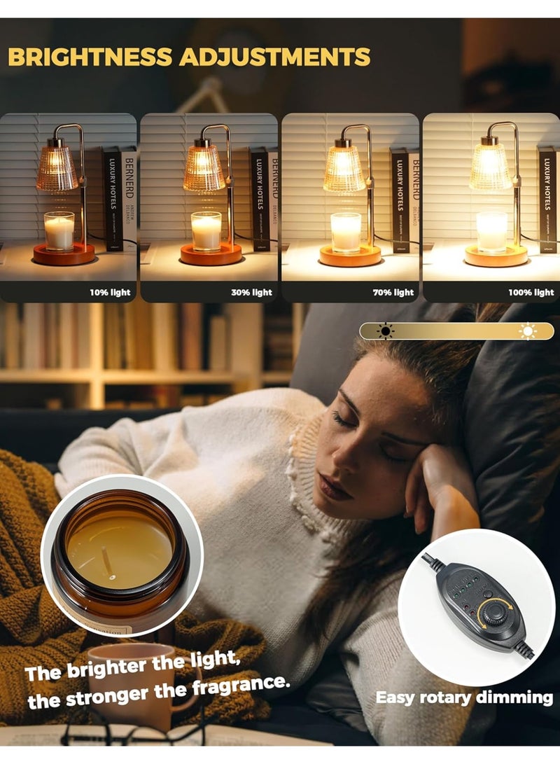 Bukela Candle Warmer Lamp with Timer Dimmable, Birthday Gifts for Women Mom, House Warming Gifts New Home Decor, Wax Melt Warmer for Jar Candles with 2 Bulbs - Image 3